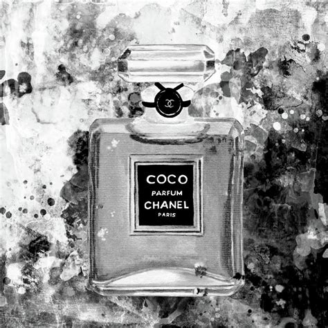 chanel prints au|black and white Chanel painting.